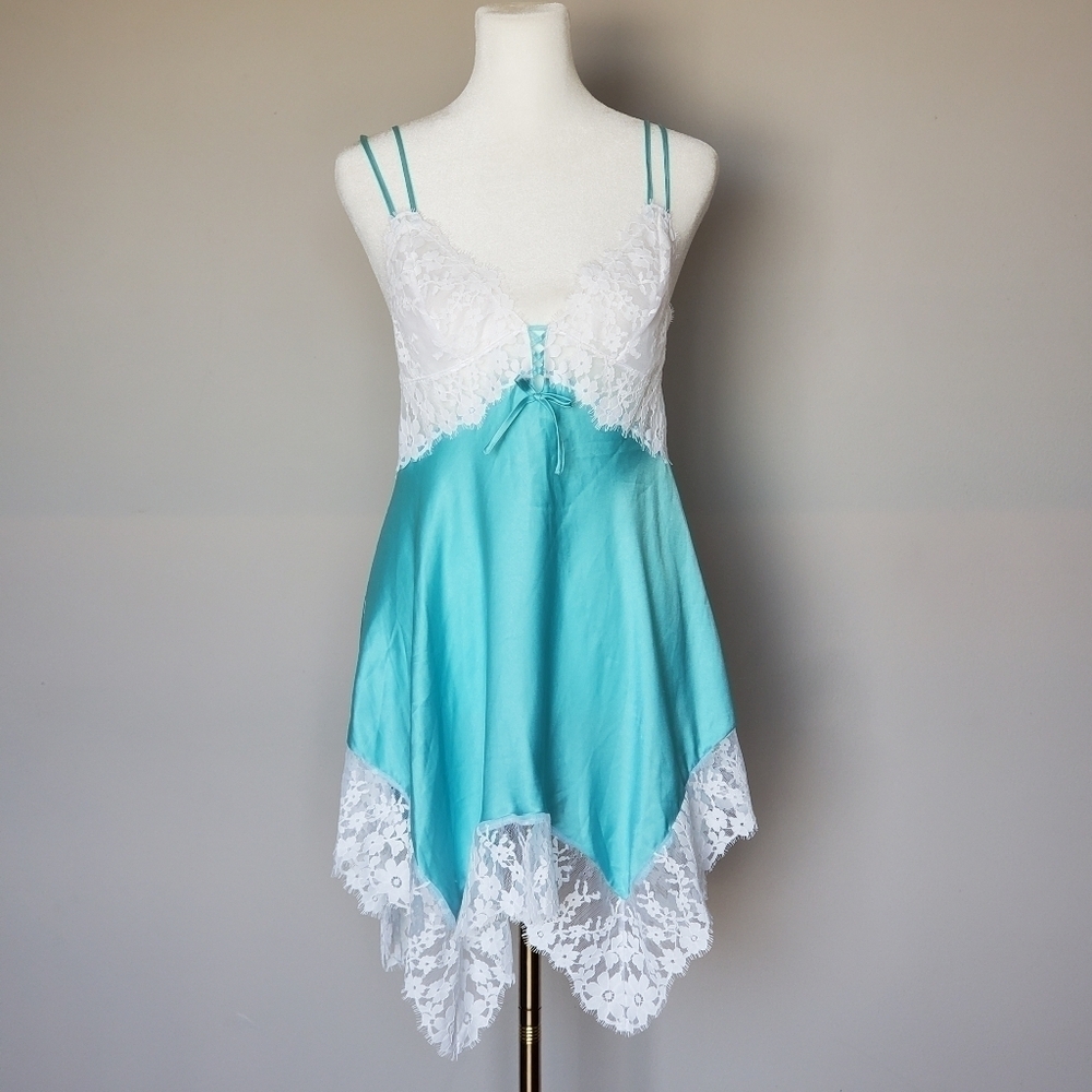 NWT Victoria's Secret Satin Lace Fairycore Ethereal Whimsical Cottagecore Gown